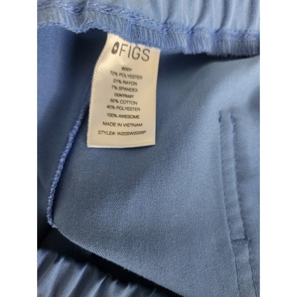 Figs Zamora Jogger scrub pants womens XL/P Blue zip pocket nurse medical office - Picture 6 of 8
